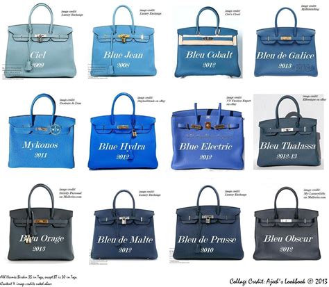 hermes bag colors blue